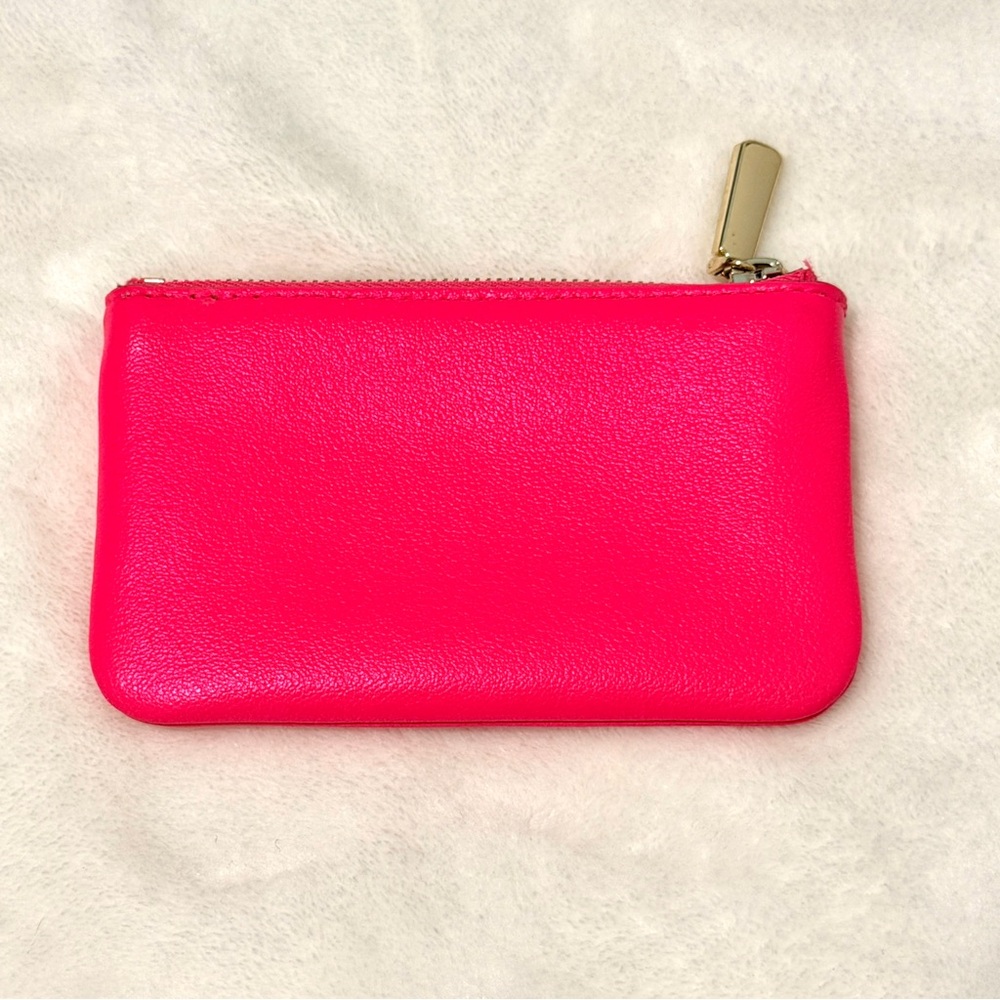 Italic Neon Pink Gold Coin Purse like new leather - Picture 2 of 4